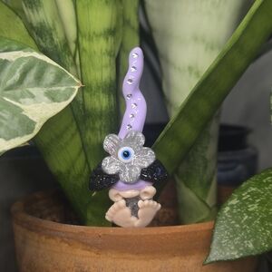 Eyeball Flower Gnome Plant Stake